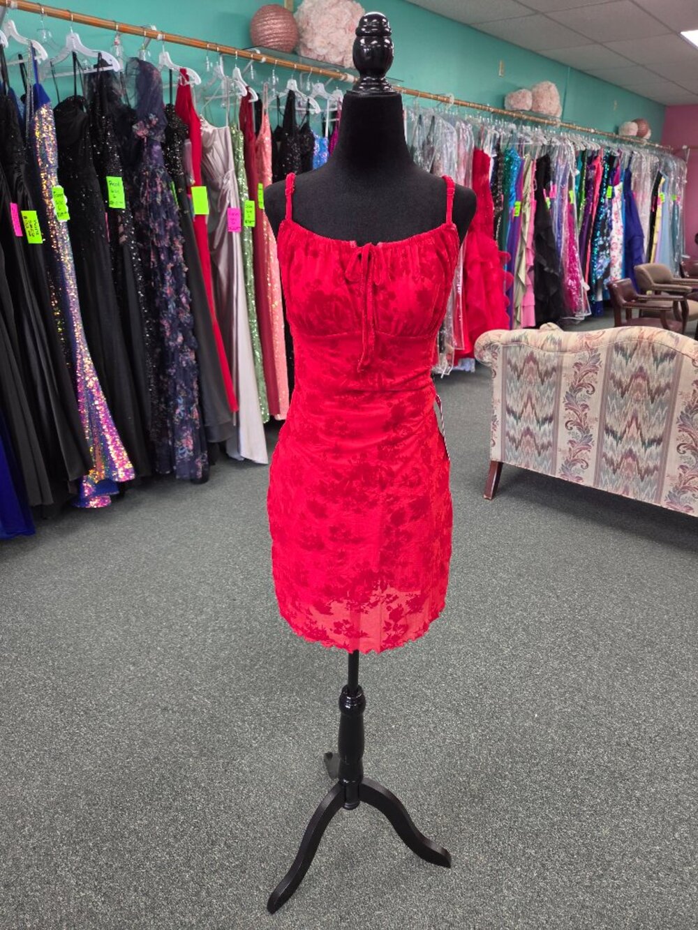Aldora Short Homecoming Spaghetti Strap Formal Dress